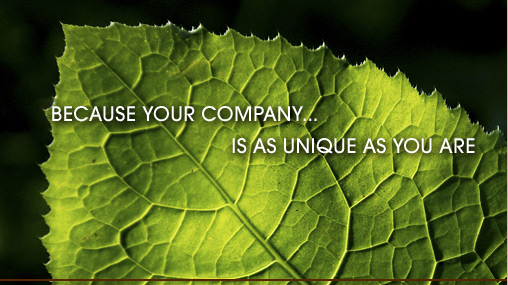Because your company is as unique as you are